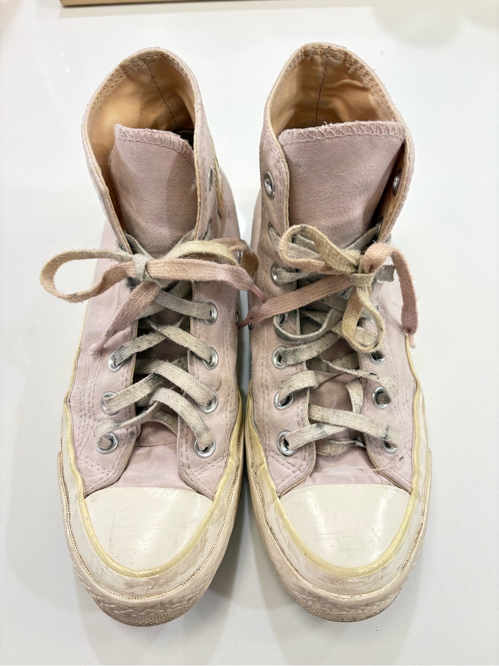 Converse High-Top Sneakers in Pale Pink